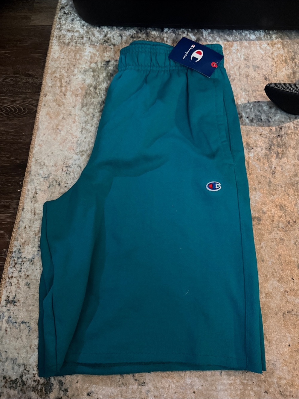 Champion Teal Athletic Shorts with Logo